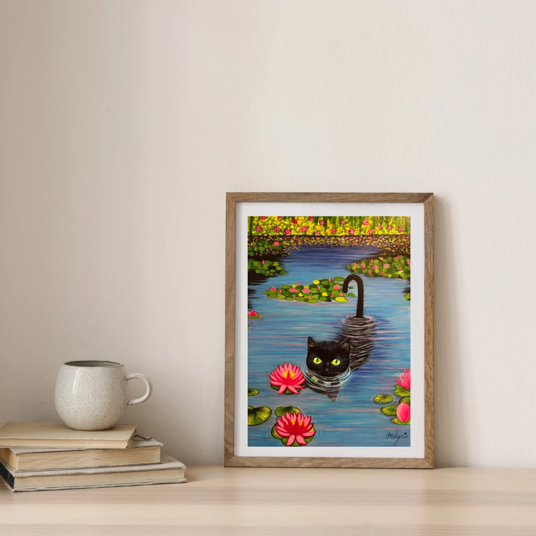 Le Chat du Lotus (PRINT).