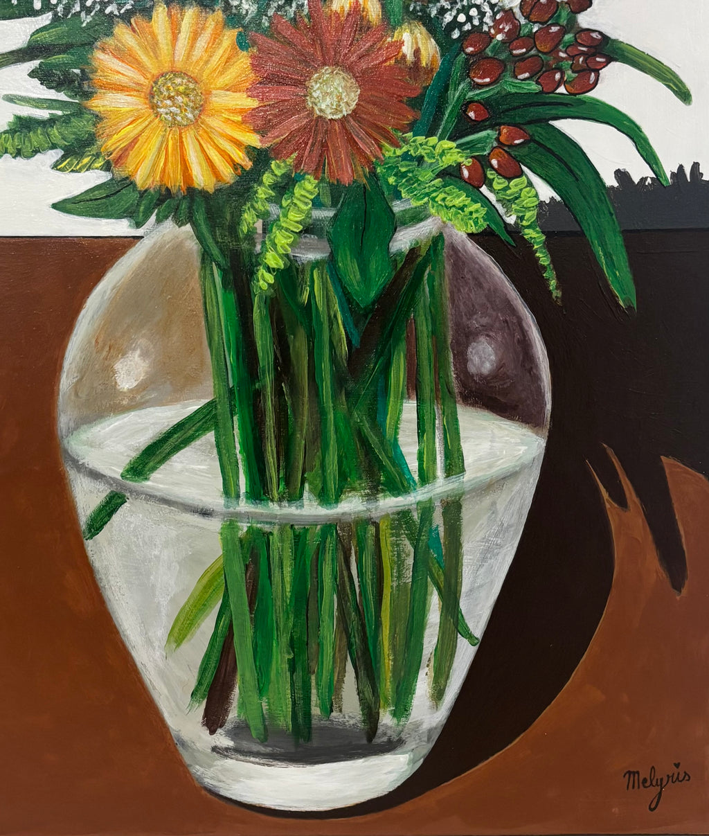 Bouquet de fleurs en vase