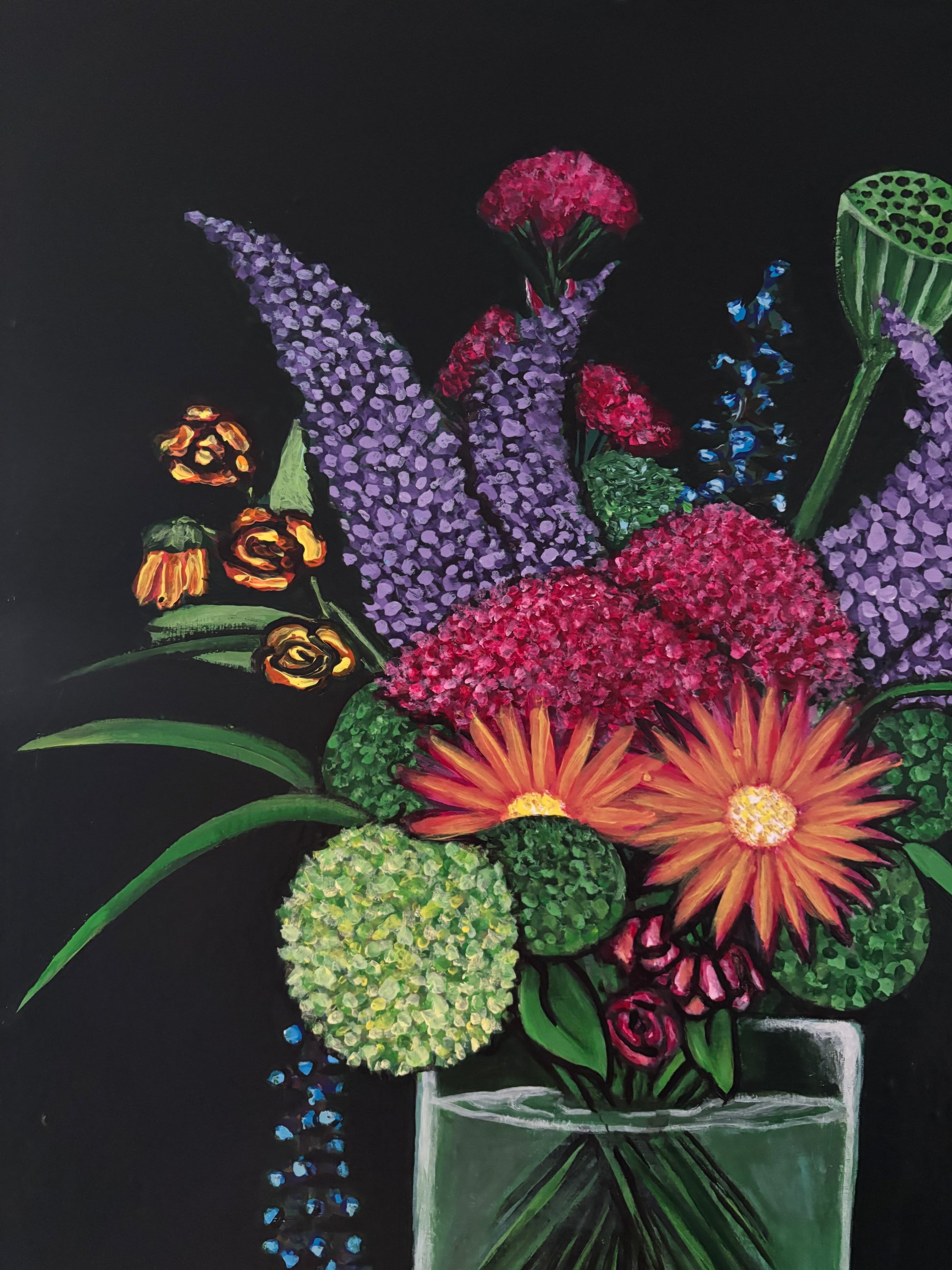 Bouquet de fleurs en vase 3