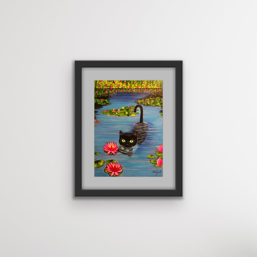 Le chat du lotus - Édition encadrée.