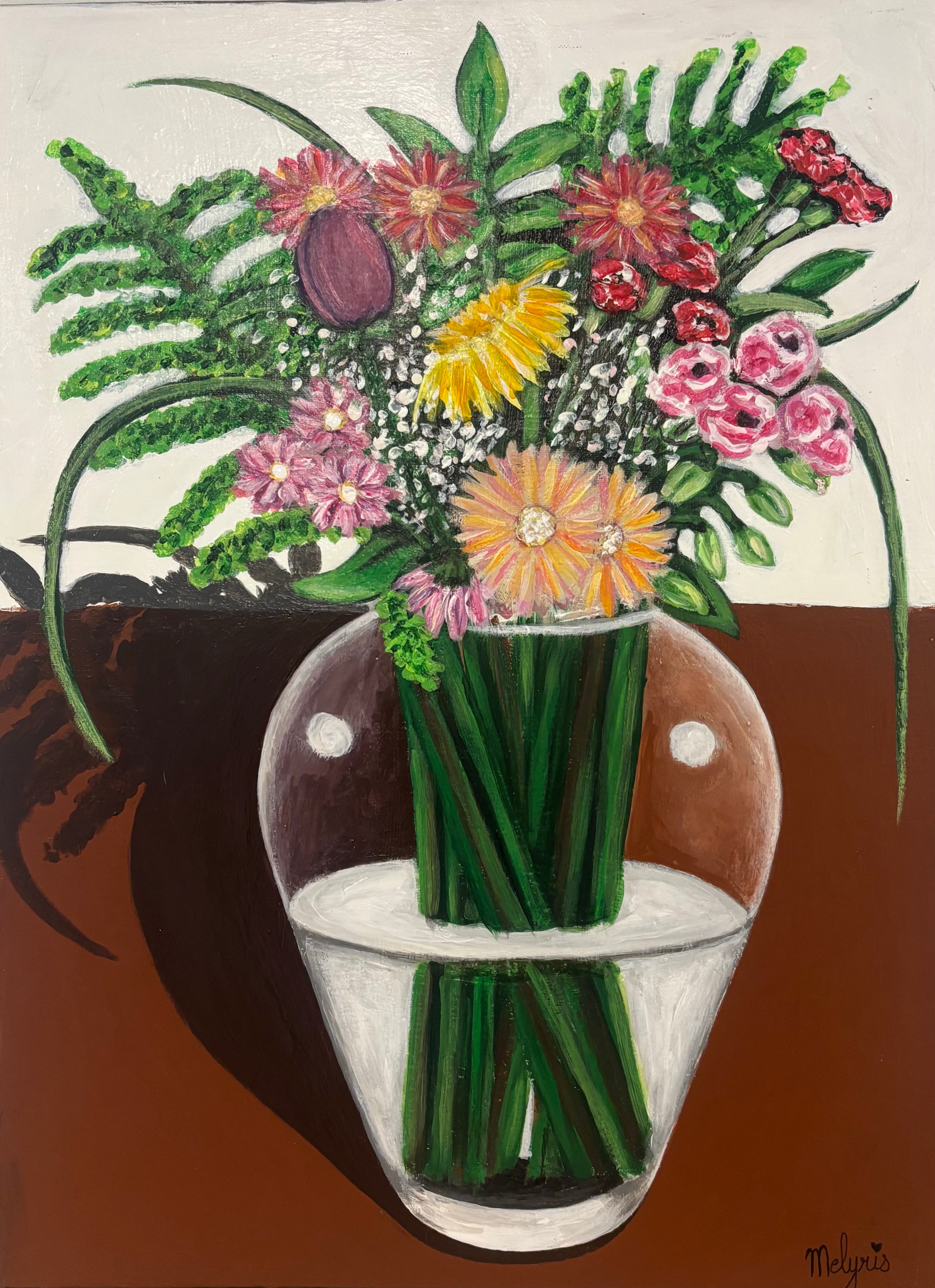 Bouquet de fleurs en vase 2