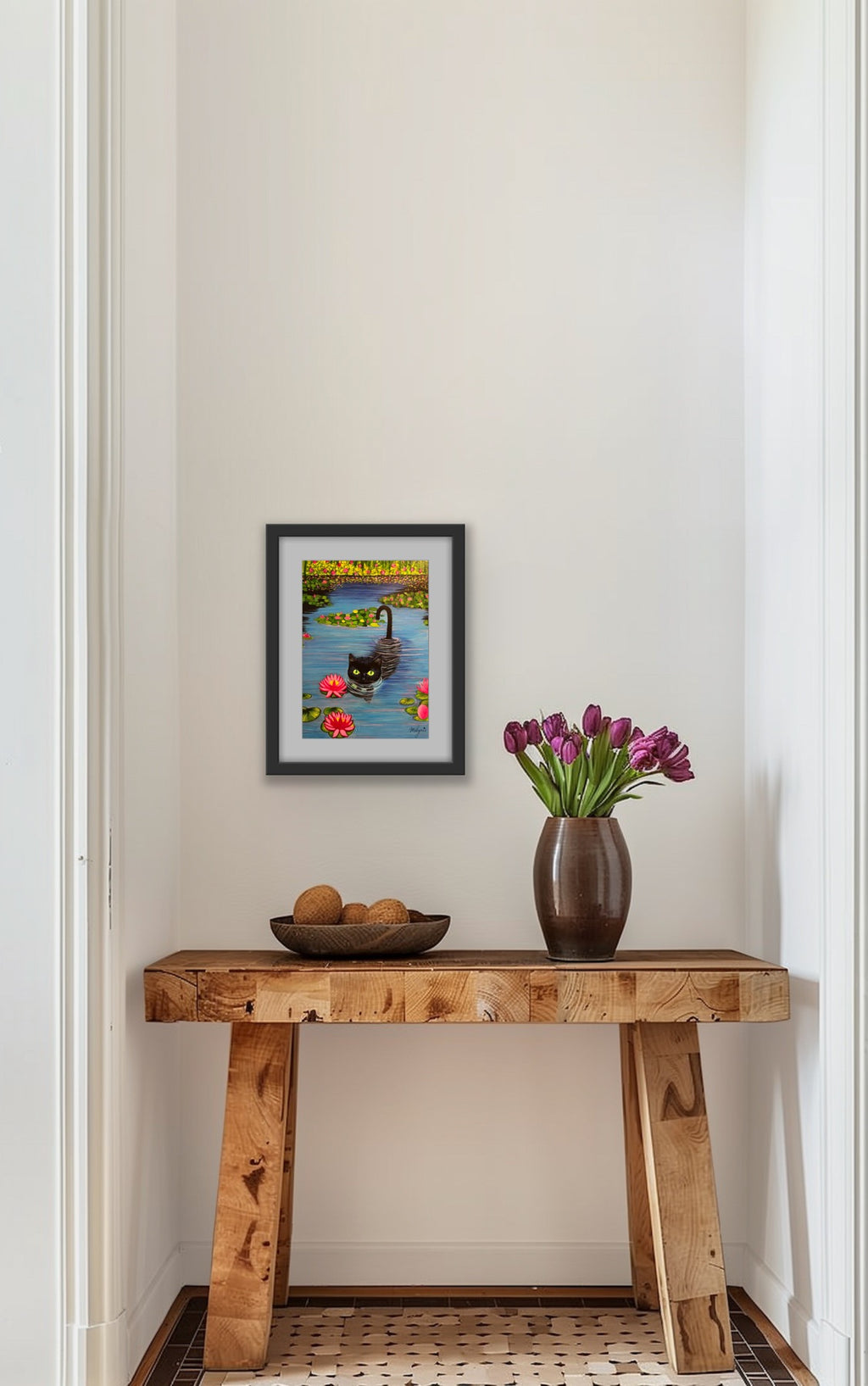 Le chat du lotus - Édition encadrée.