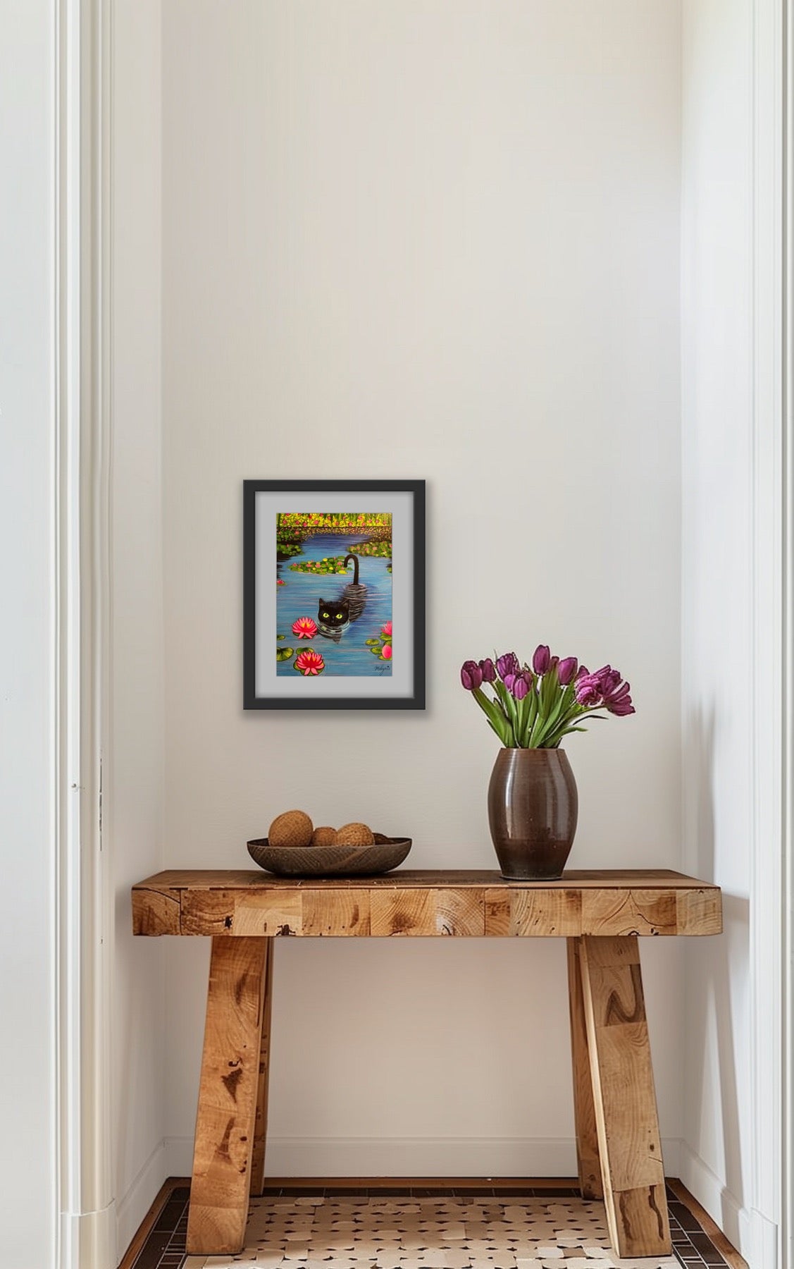 Le chat du lotus - Édition encadrée.