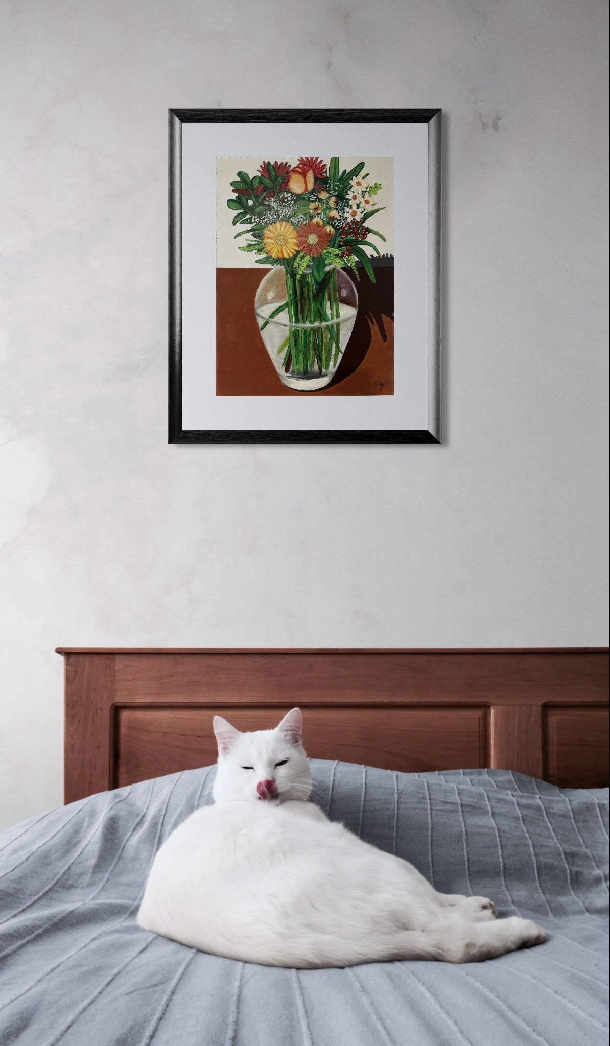 Bouquet de fleurs en vase (PRINT).