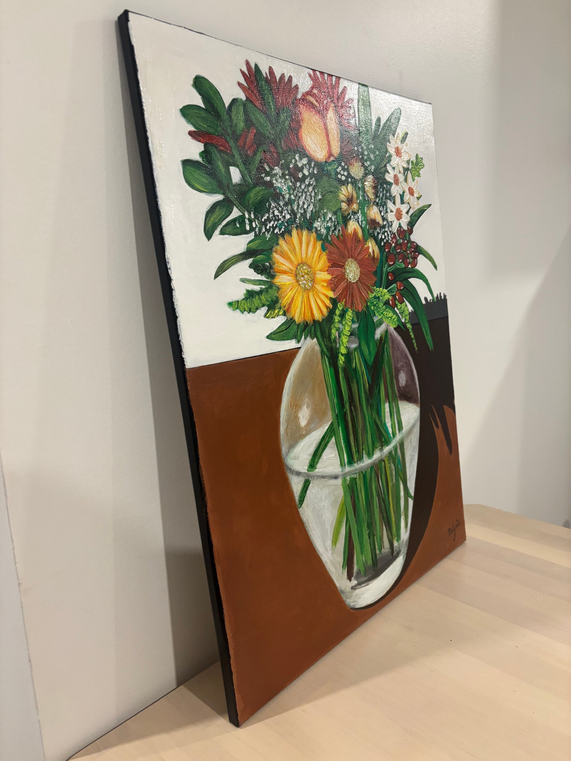 Bouquet de fleurs en vase
