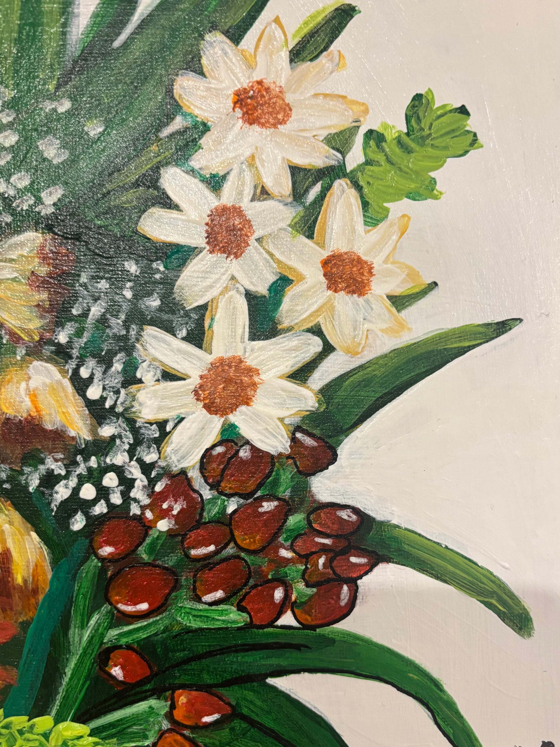 Bouquet de fleurs en vase