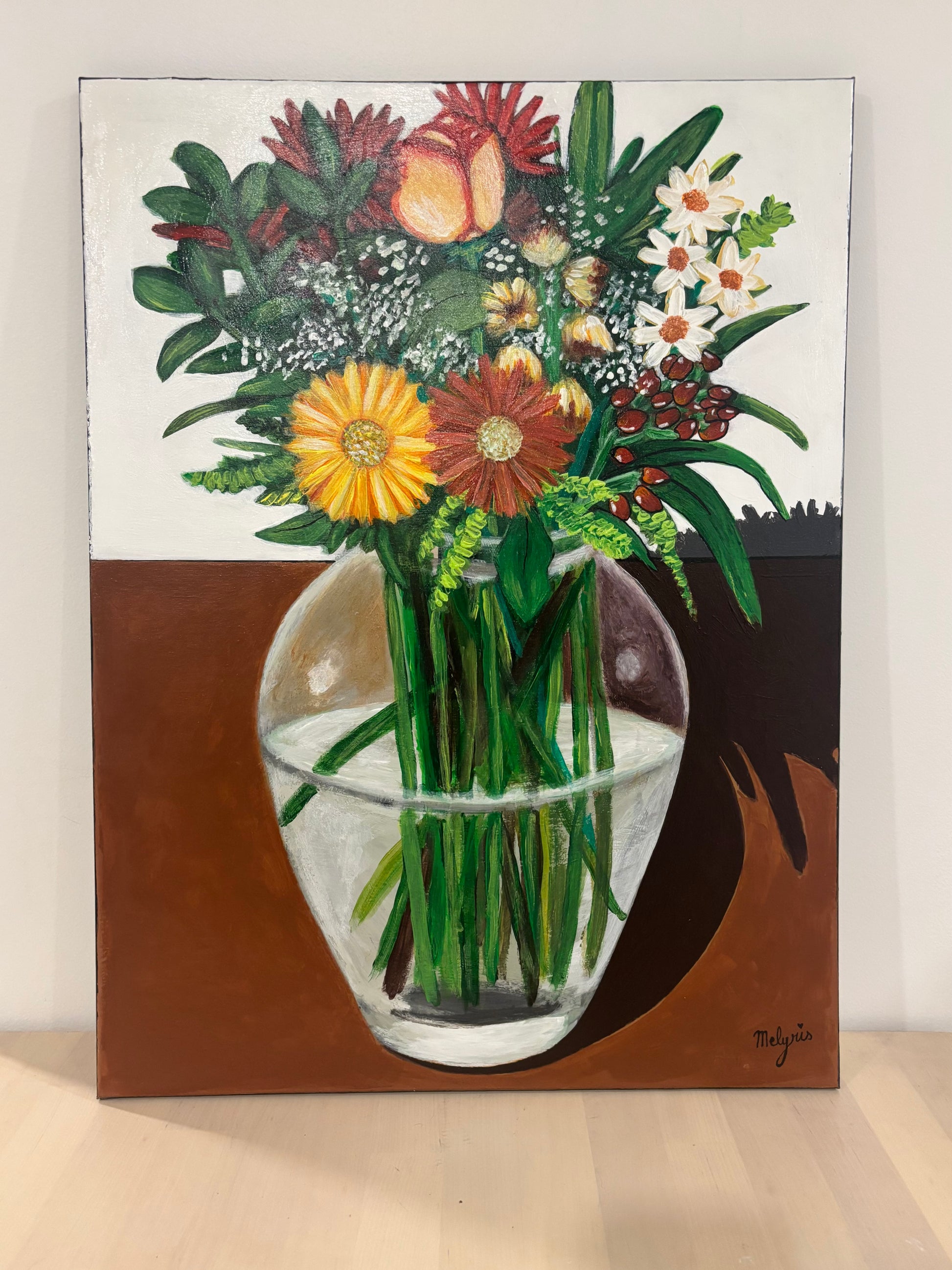 Bouquet de fleurs en vase