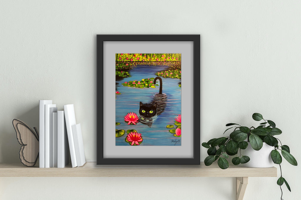 Le chat du lotus - Édition encadrée.