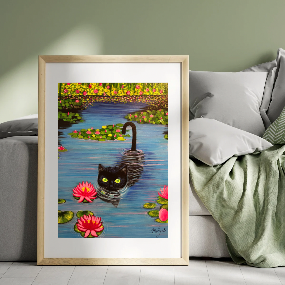 Le Chat du Lotus (PRINT).