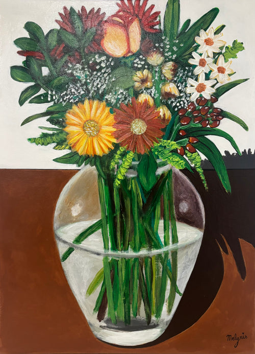 Bouquet de fleurs en vase