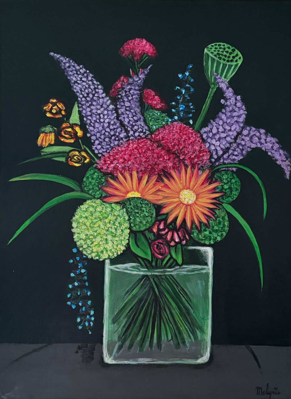 Bouquet de fleurs en vase 3