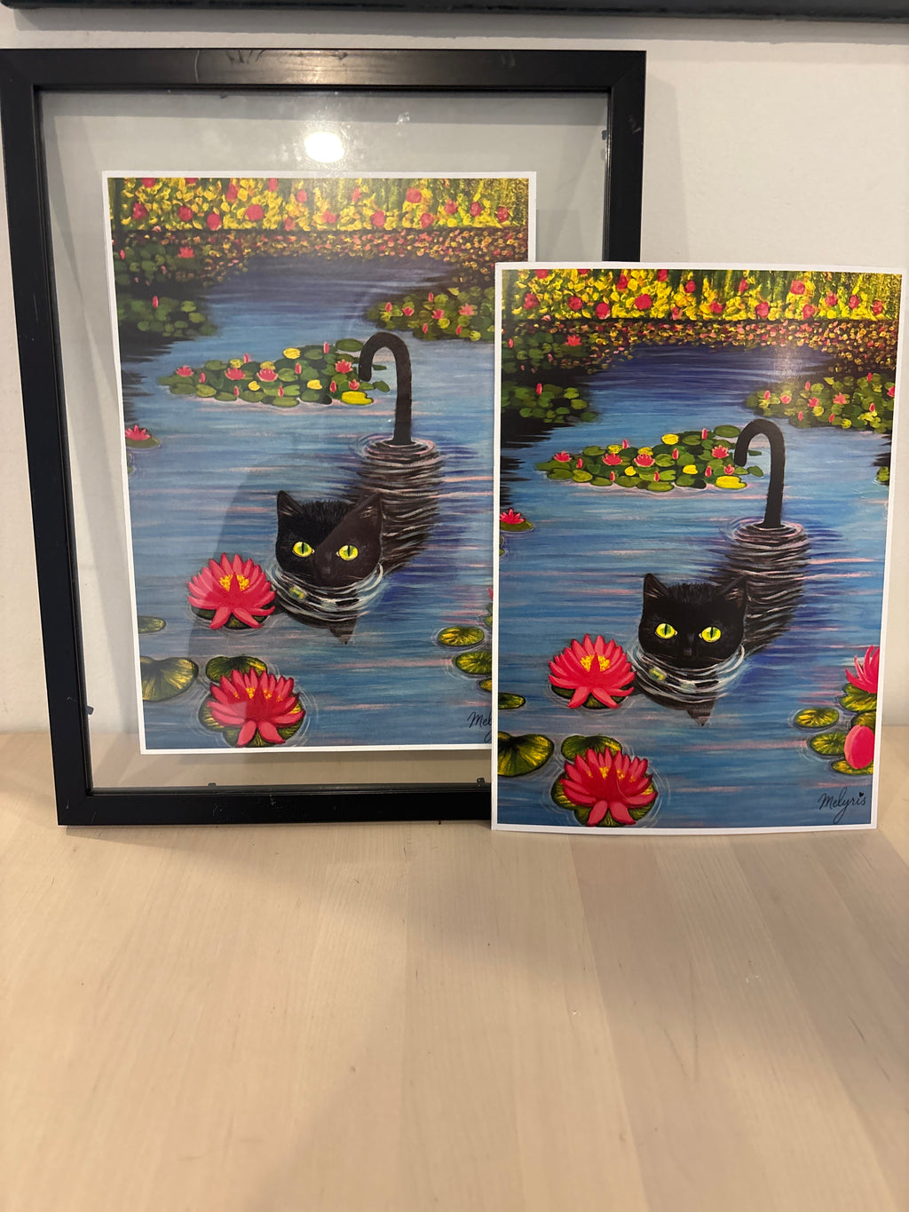 Le chat du lotus - Édition encadrée.