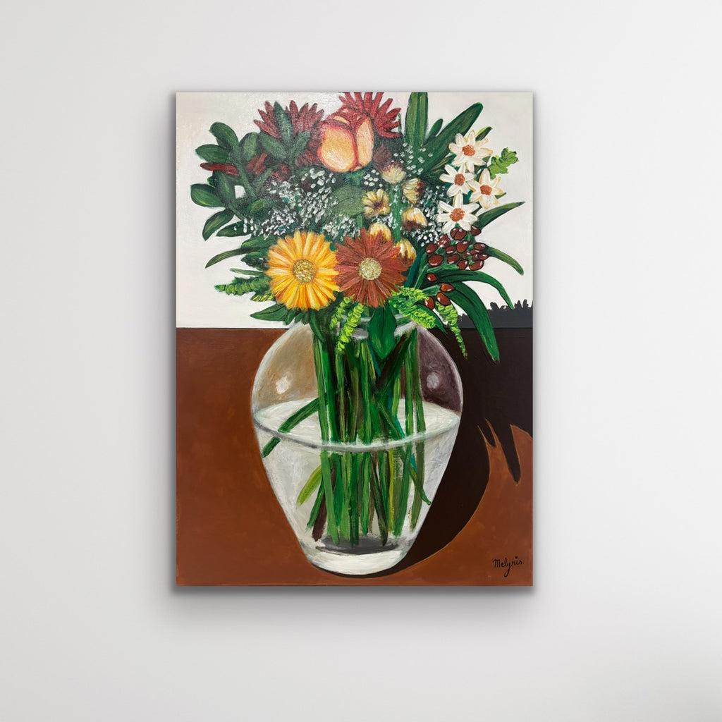 Bouquet de fleurs en vase